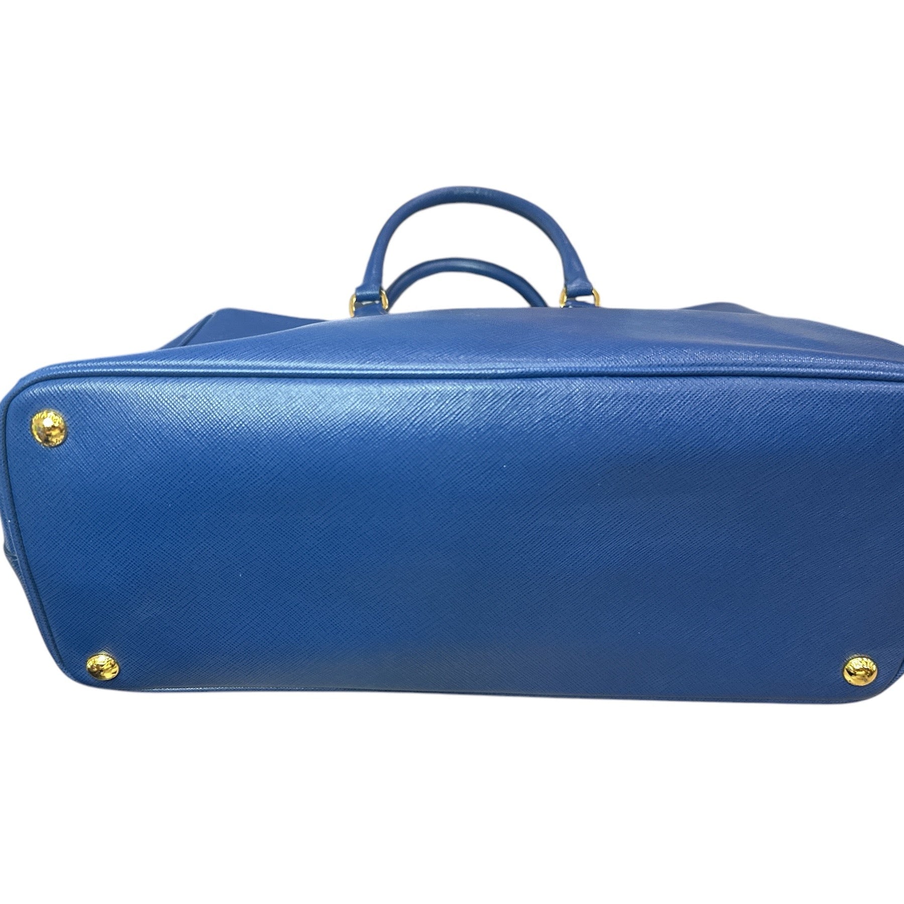 Prada  Saffiano Lux Medium Galleria Double Zip Tote Bluette - Clairely Amazing