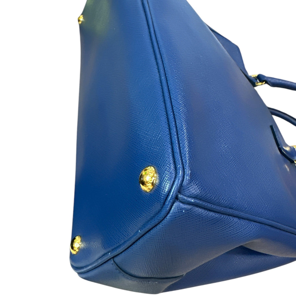 Prada  Saffiano Lux Medium Galleria Double Zip Tote Bluette - Clairely Amazing