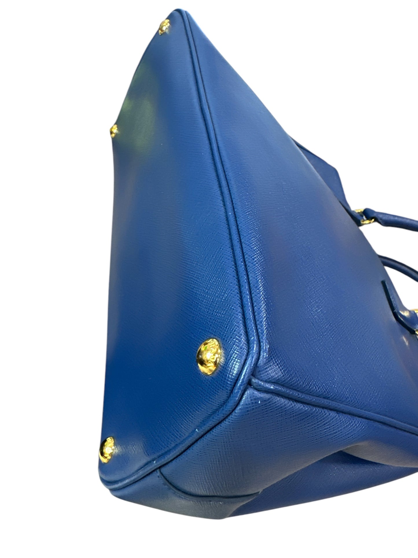Prada  Saffiano Lux Medium Galleria Double Zip Tote Bluette - Clairely Amazing