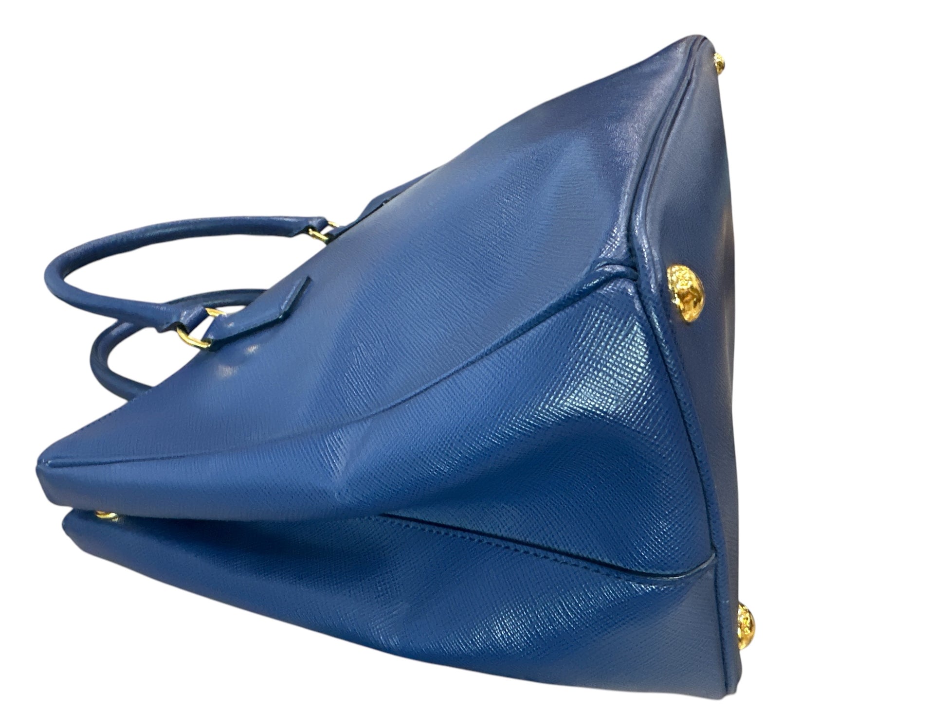 Prada  Saffiano Lux Medium Galleria Double Zip Tote Bluette - Clairely Amazing