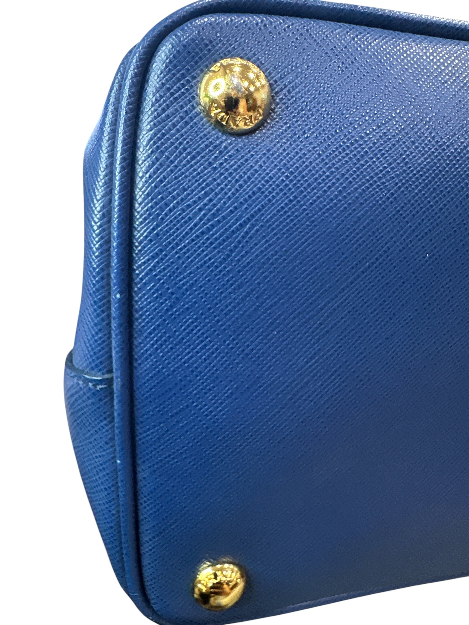 Prada  Saffiano Lux Medium Galleria Double Zip Tote Bluette - Clairely Amazing