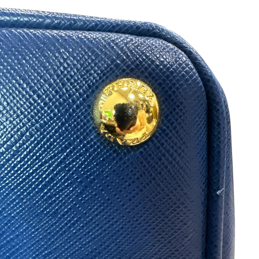 Prada  Saffiano Lux Medium Galleria Double Zip Tote Bluette - Clairely Amazing