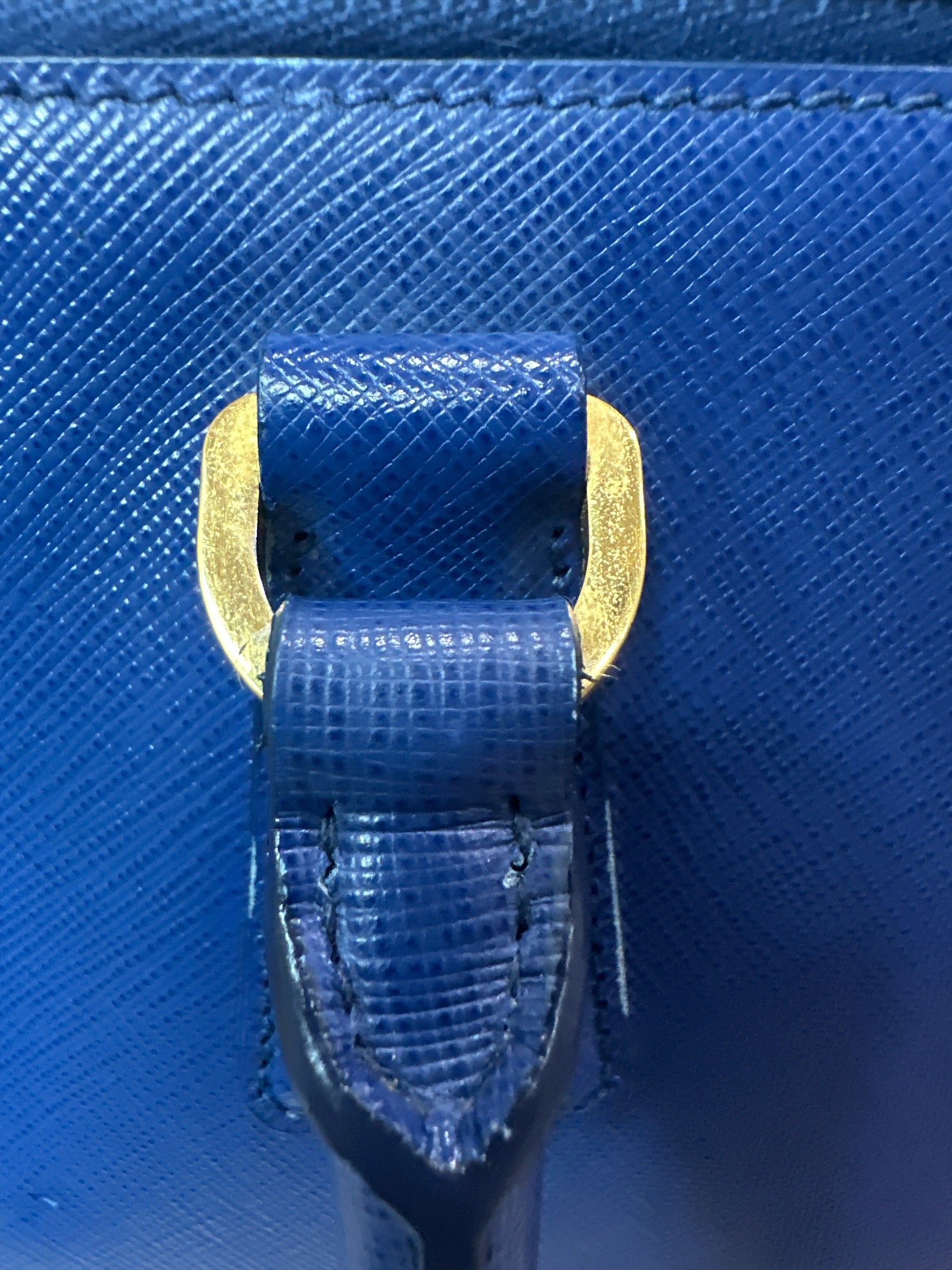 Prada  Saffiano Lux Medium Galleria Double Zip Tote Bluette - Clairely Amazing