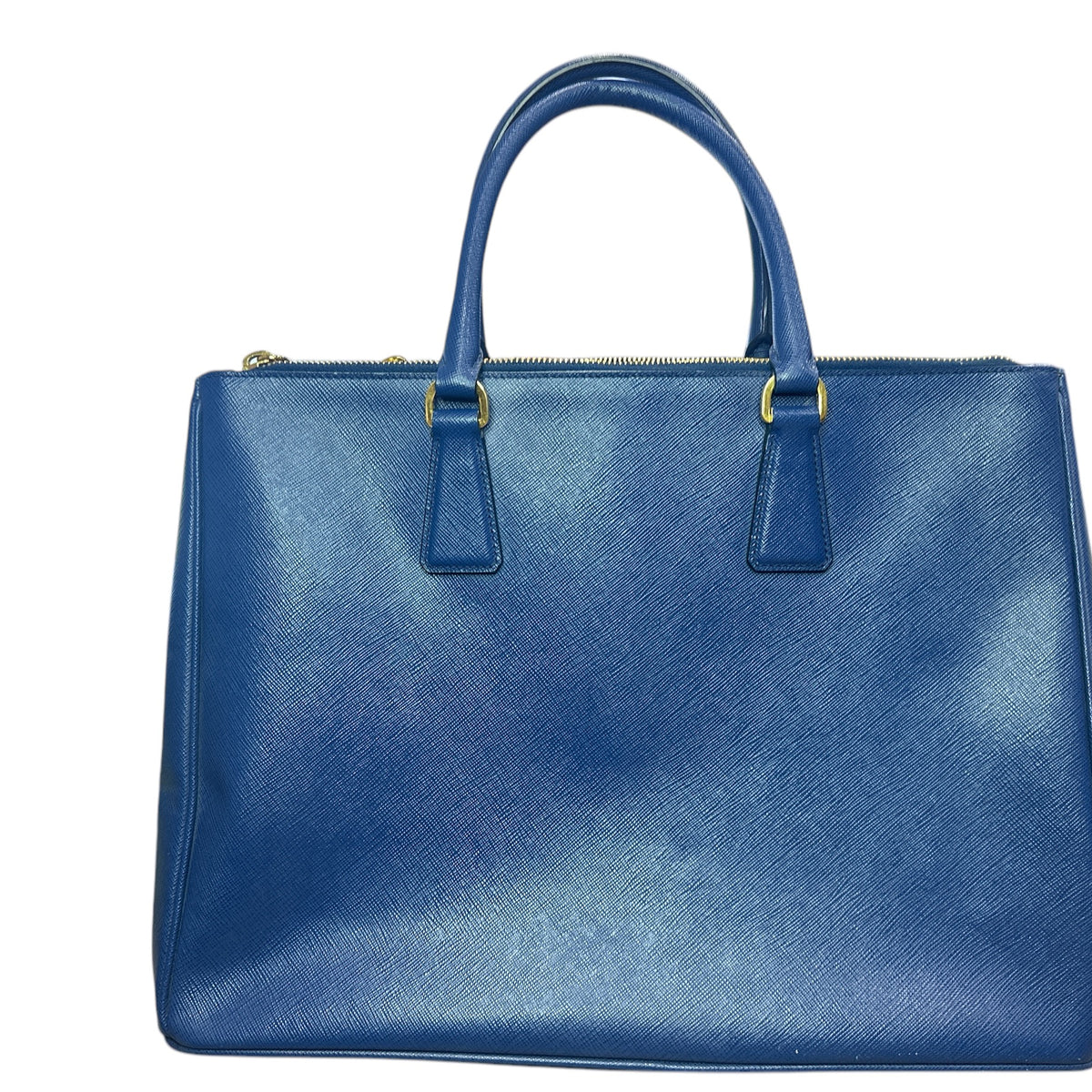 Prada  Saffiano Lux Medium Galleria Double Zip Tote Bluette - Clairely Amazing