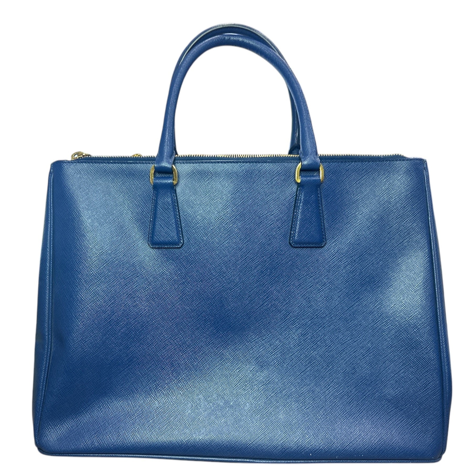 Prada  Saffiano Lux Medium Galleria Double Zip Tote Bluette - Clairely Amazing