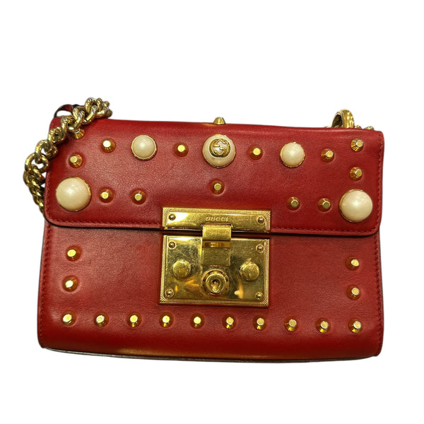 Gucci Pearly Padlock Studded Shoulder Bag - Clairely Amazing