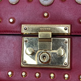 Gucci Pearly Padlock Studded Shoulder Bag - Clairely Amazing