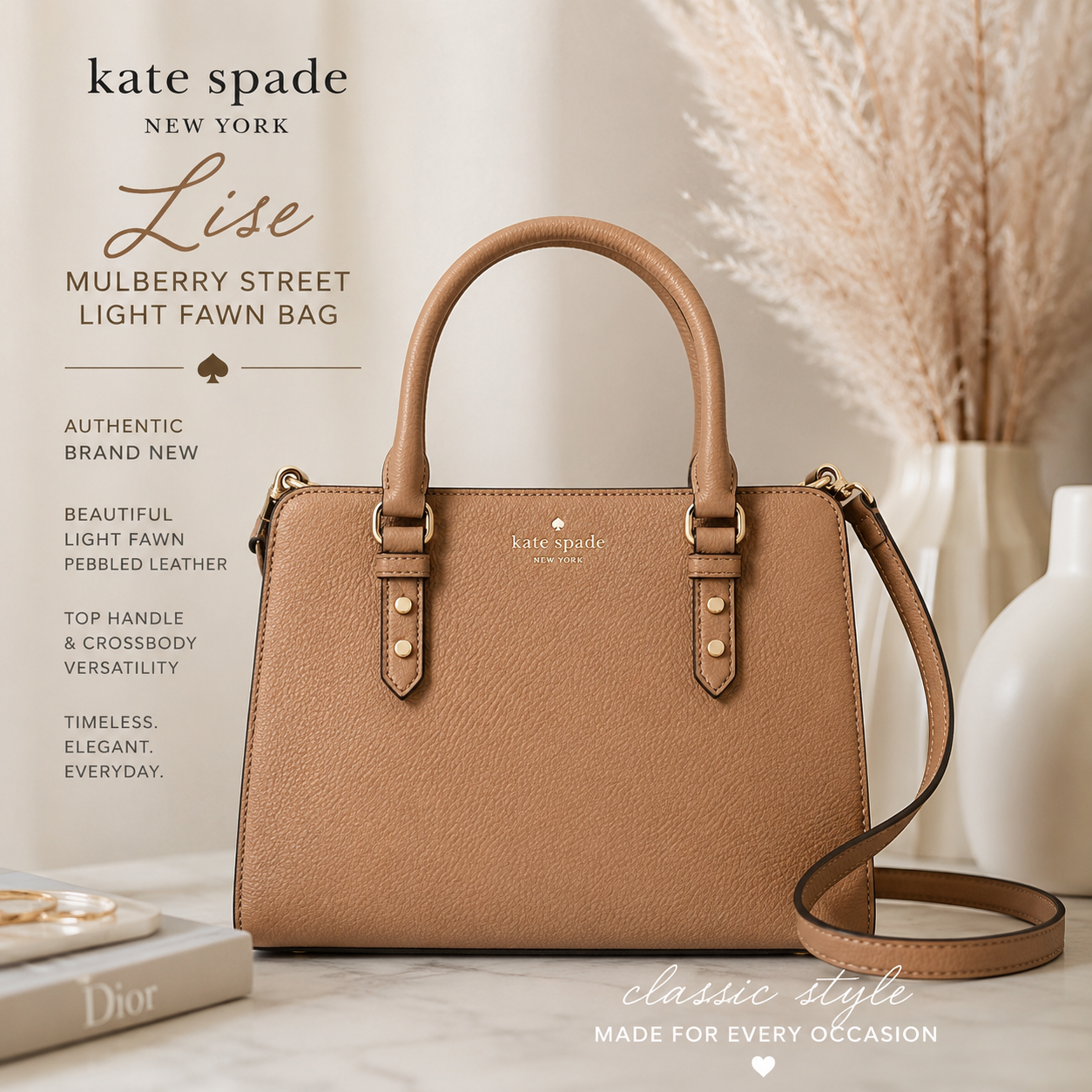 Kate Spade Lise Mulberry Street Light Fawn