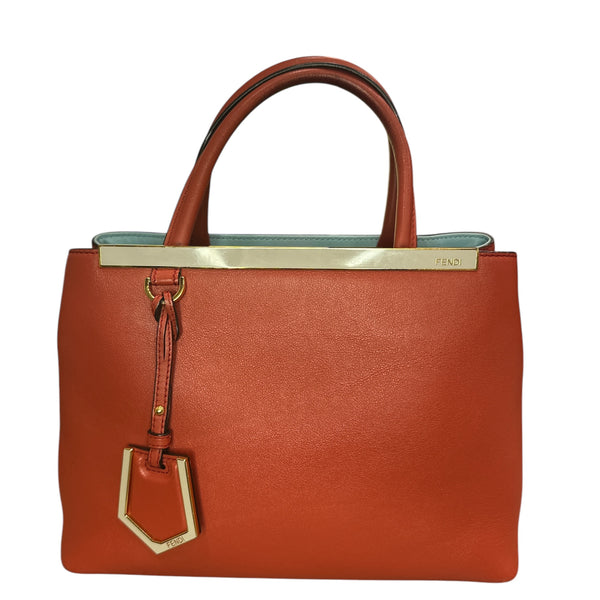 Fendi Red Leather Mini 2jours Tote - Clairely Amazing