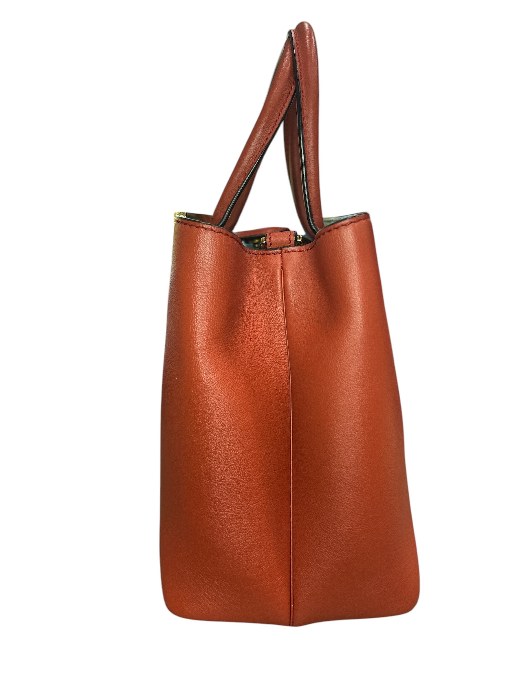 Fendi Red Leather Mini 2jours Tote - Clairely Amazing