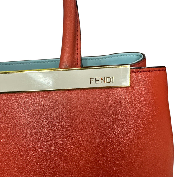 Fendi Red Leather Mini 2jours Tote - Clairely Amazing