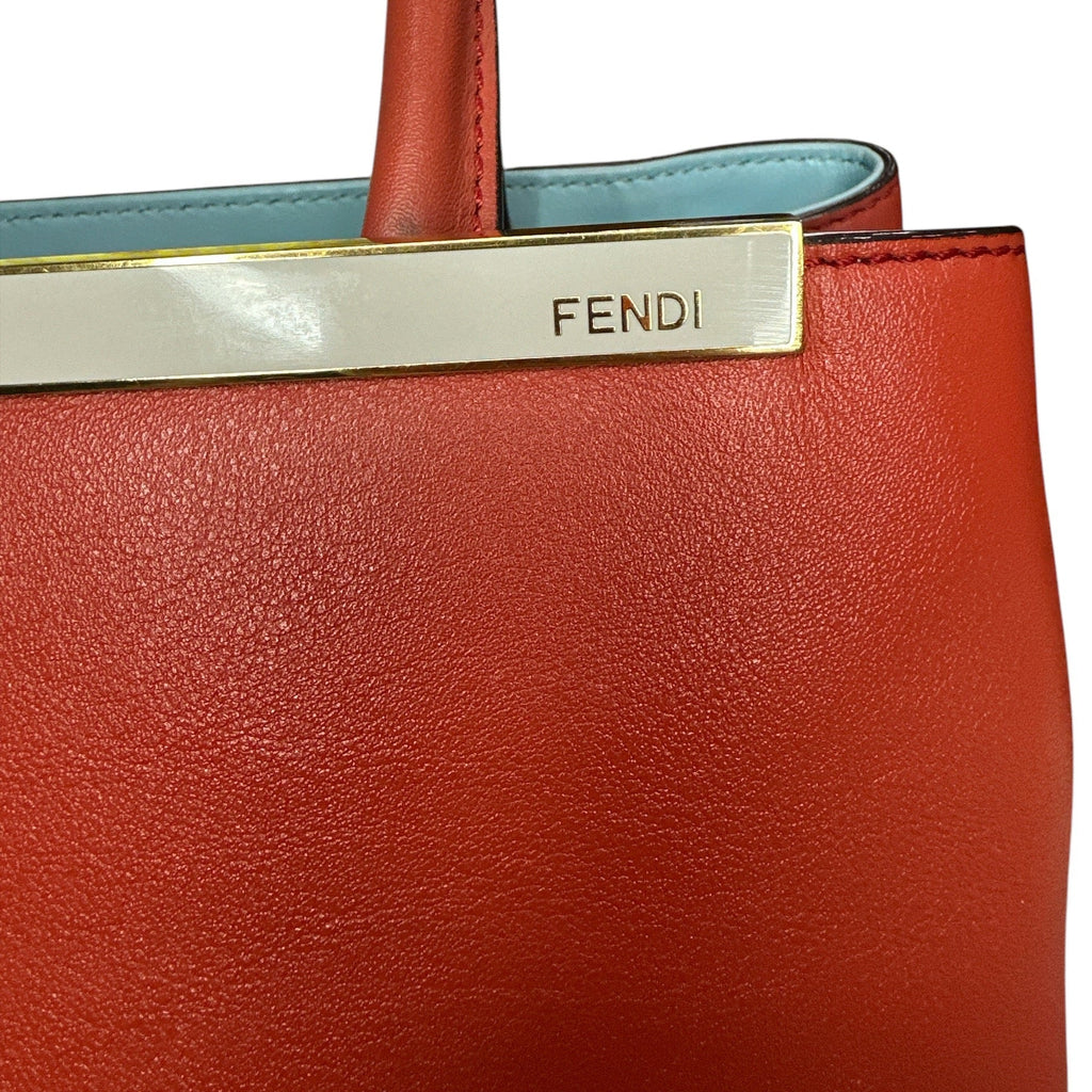 Fendi Red Leather Mini 2jours Tote - Clairely Amazing