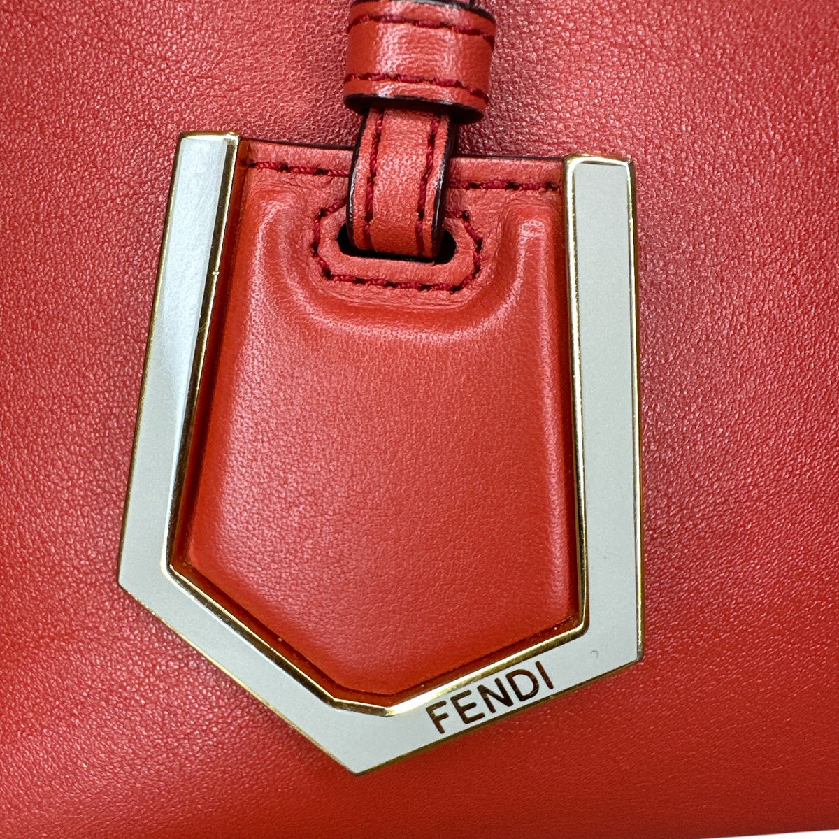 Fendi Red Leather Mini 2jours Tote - Clairely Amazing