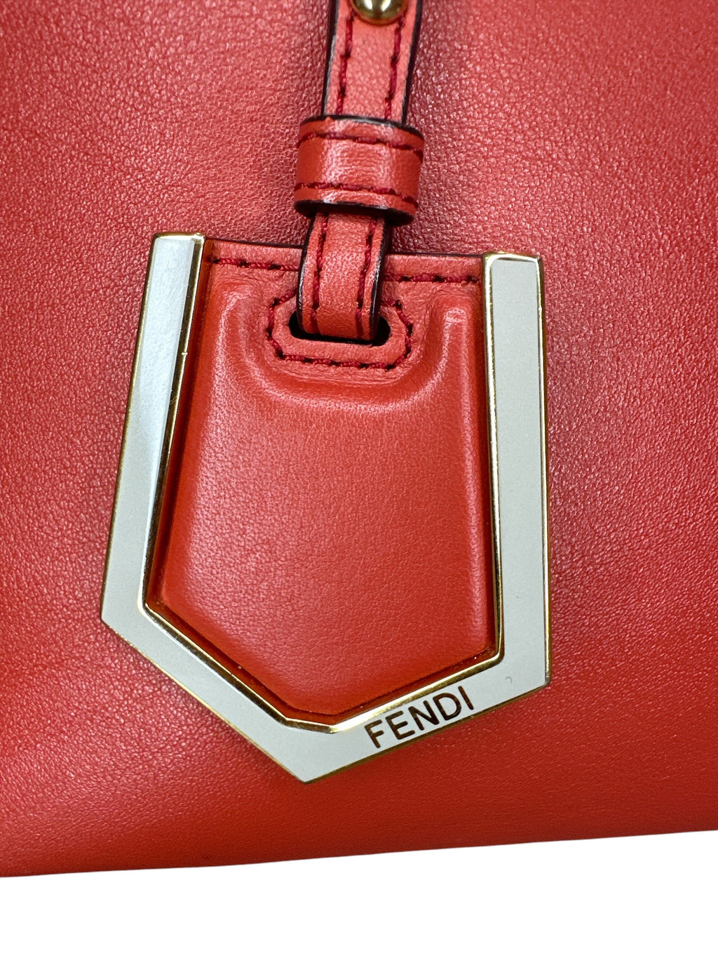 Fendi Red Leather Mini 2jours Tote - Clairely Amazing
