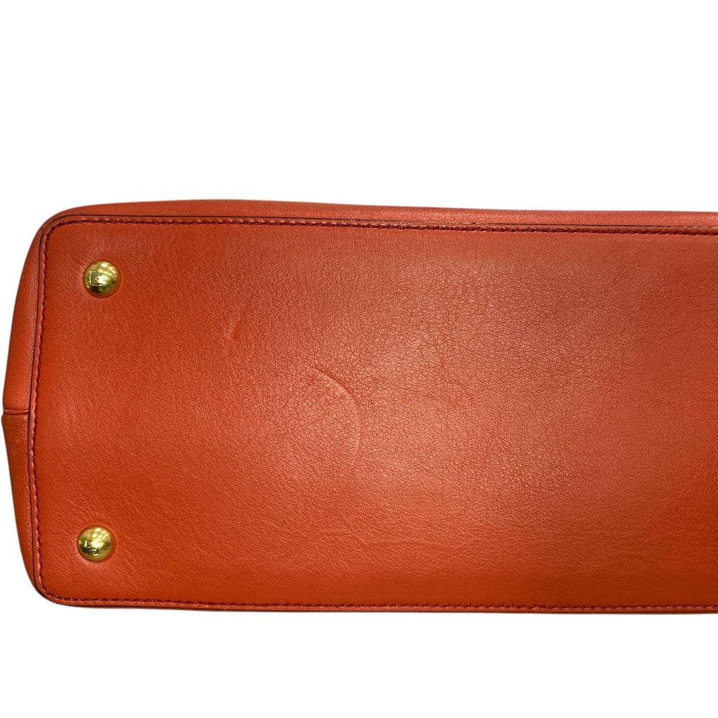 Fendi Red Leather Mini 2jours Tote - Clairely Amazing
