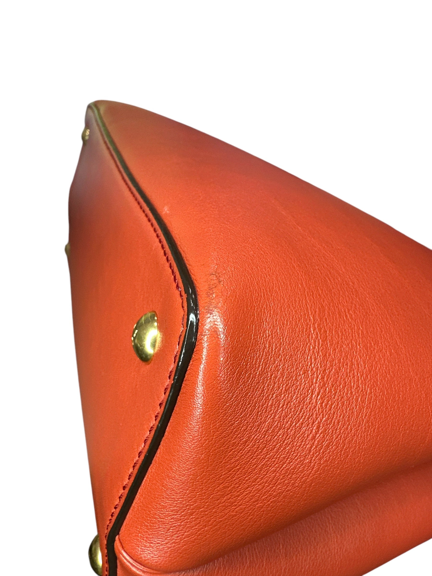Fendi Red Leather Mini 2jours Tote - Clairely Amazing