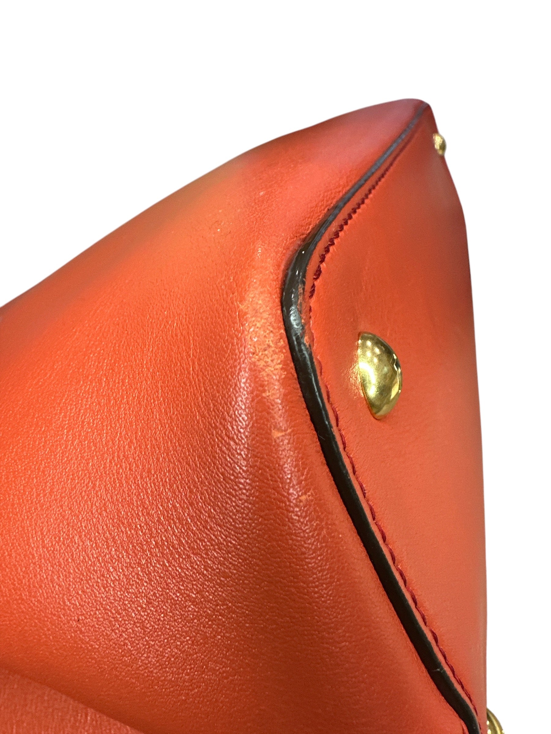 Fendi Red Leather Mini 2jours Tote - Clairely Amazing