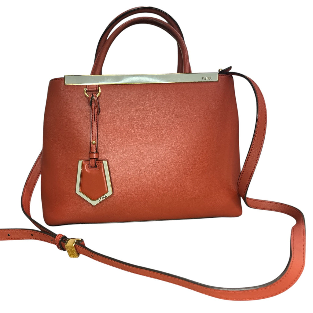 Fendi Red Leather Mini 2jours Tote - Clairely Amazing
