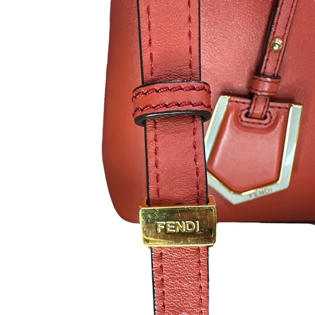 Fendi Red Leather Mini 2jours Tote - Clairely Amazing