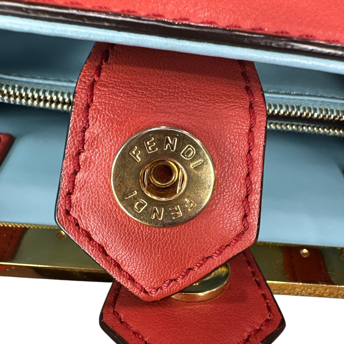 Fendi Red Leather Mini 2jours Tote - Clairely Amazing