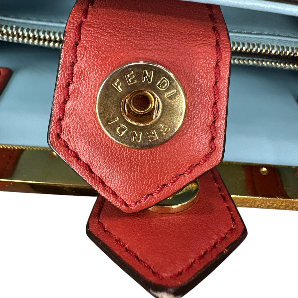 Fendi Red Leather Mini 2jours Tote - Clairely Amazing