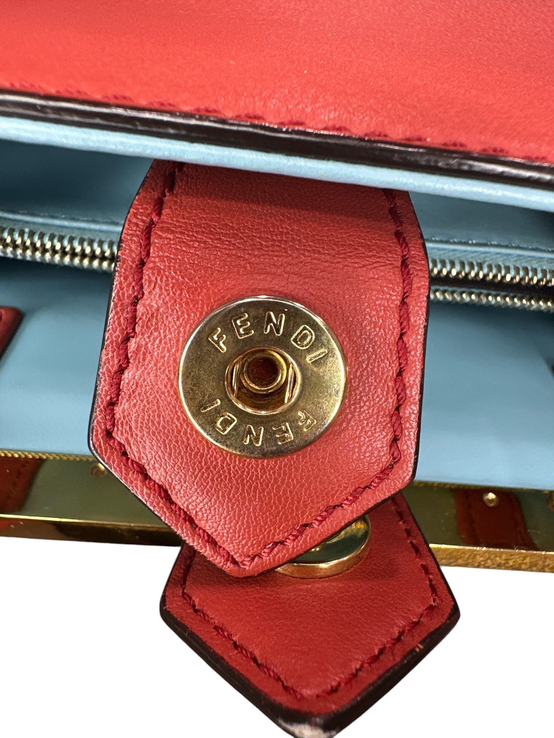 Fendi Red Leather Mini 2jours Tote - Clairely Amazing