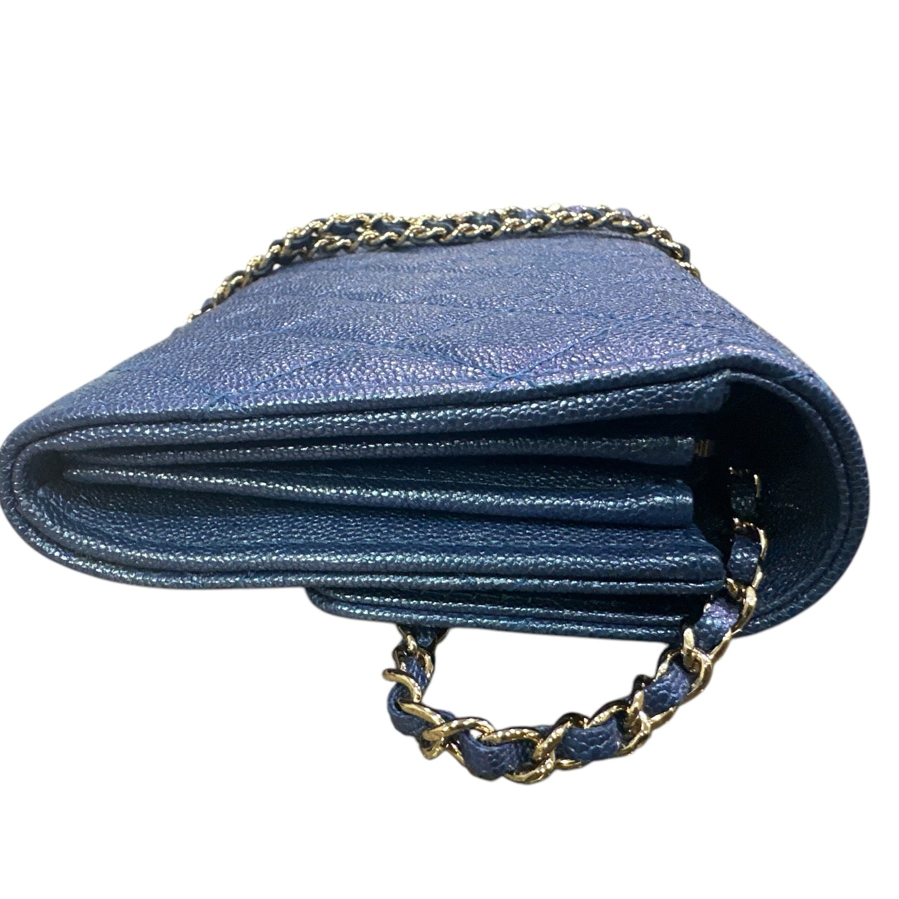 Chanel Classic Single Flap Iridescent Wallet on Chain - Clairely Amazing