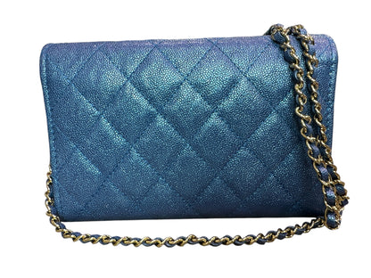 Chanel Classic Single Flap Iridescent Wallet on Chain - Clairely Amazing
