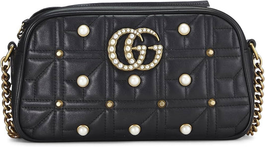 Gucci  Calfskin Matelasse Studded Small Pearly