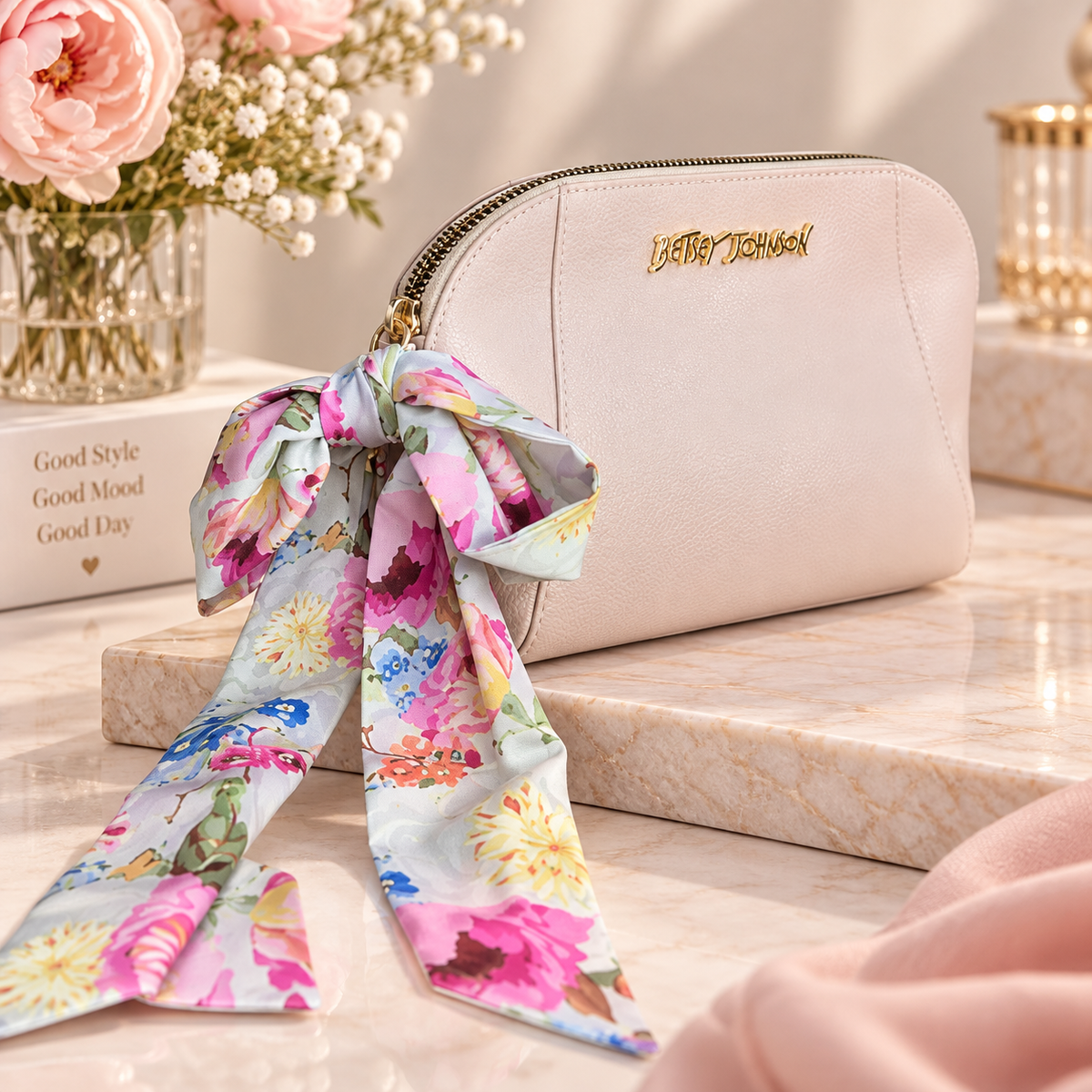 Authentic Betsey Johnson XO Anaya Crossbody – Blush Pink 🌸