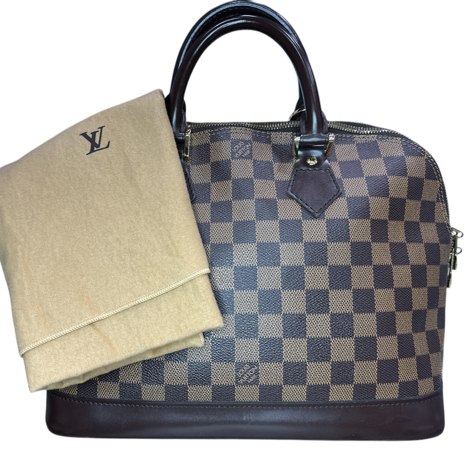 LOUIS VUITTON Damier Ebene Alma MM Bag - Clairely Amazing