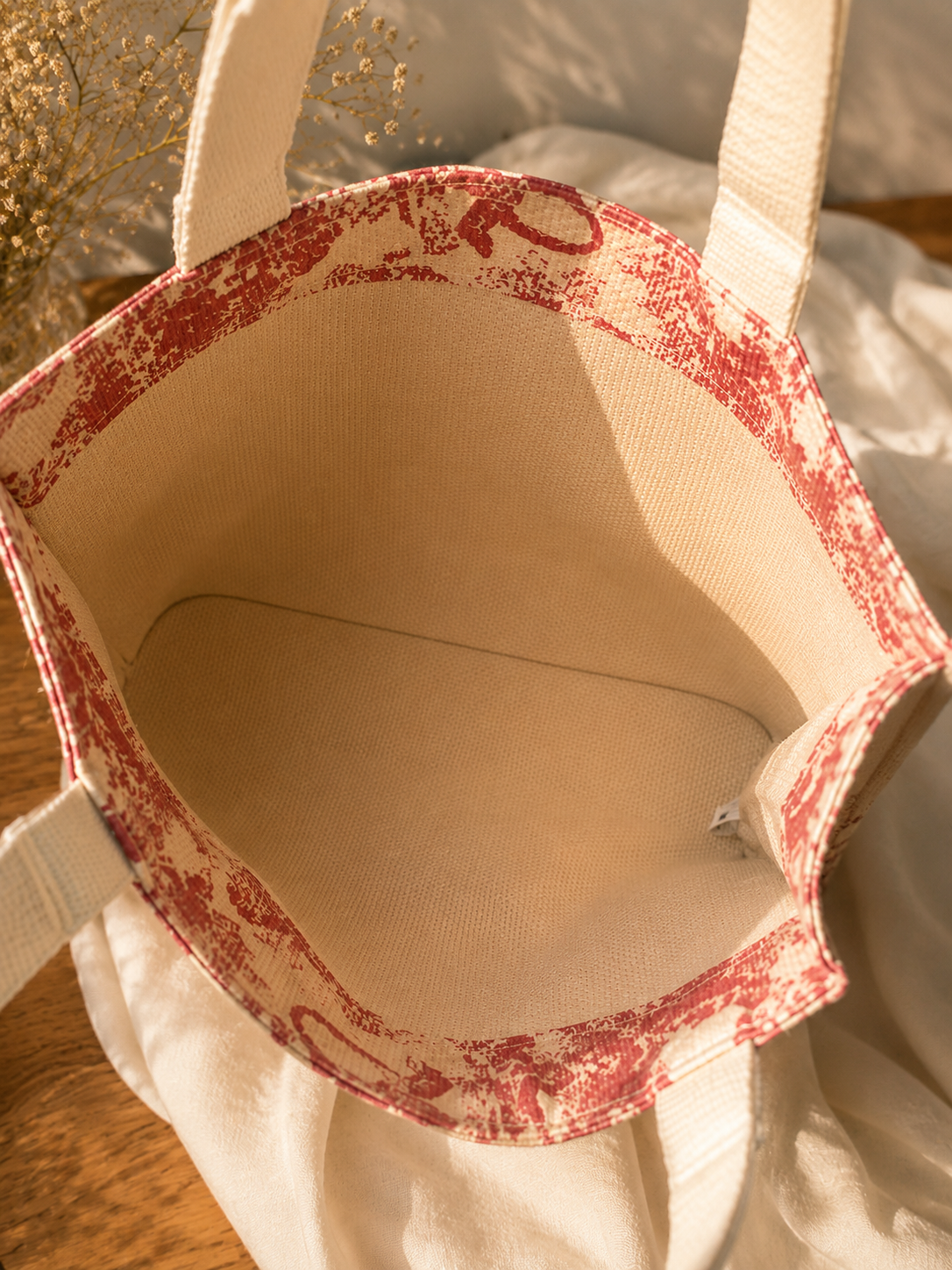 Riviera Maroon Canvas Resort Tote Bag | Beauty Gift With Purchase (GWP) | Limited Edition