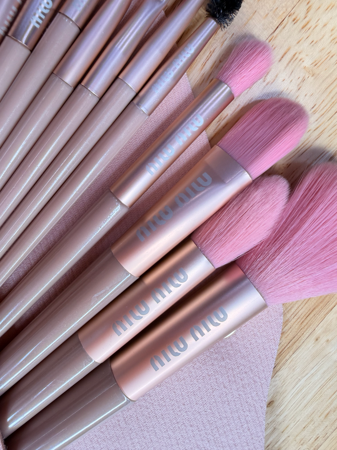 Pink 12-Piece Makeup Brush Set