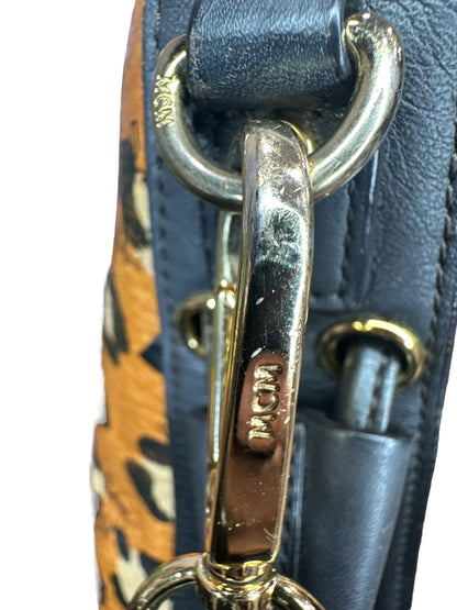 MCM Visetos Leopard Print Leather Satchel - Clairely Amazing