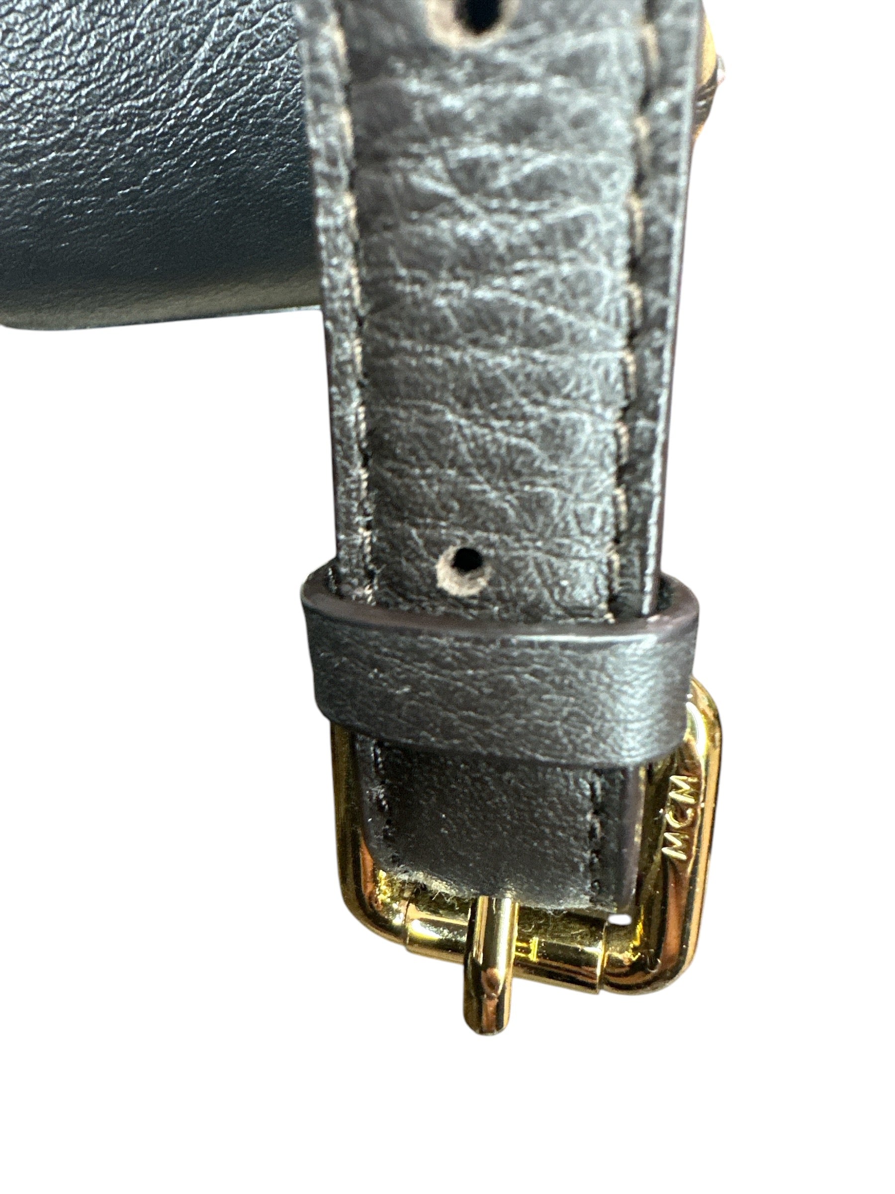 MCM Visetos Leopard Print Leather Satchel - Clairely Amazing