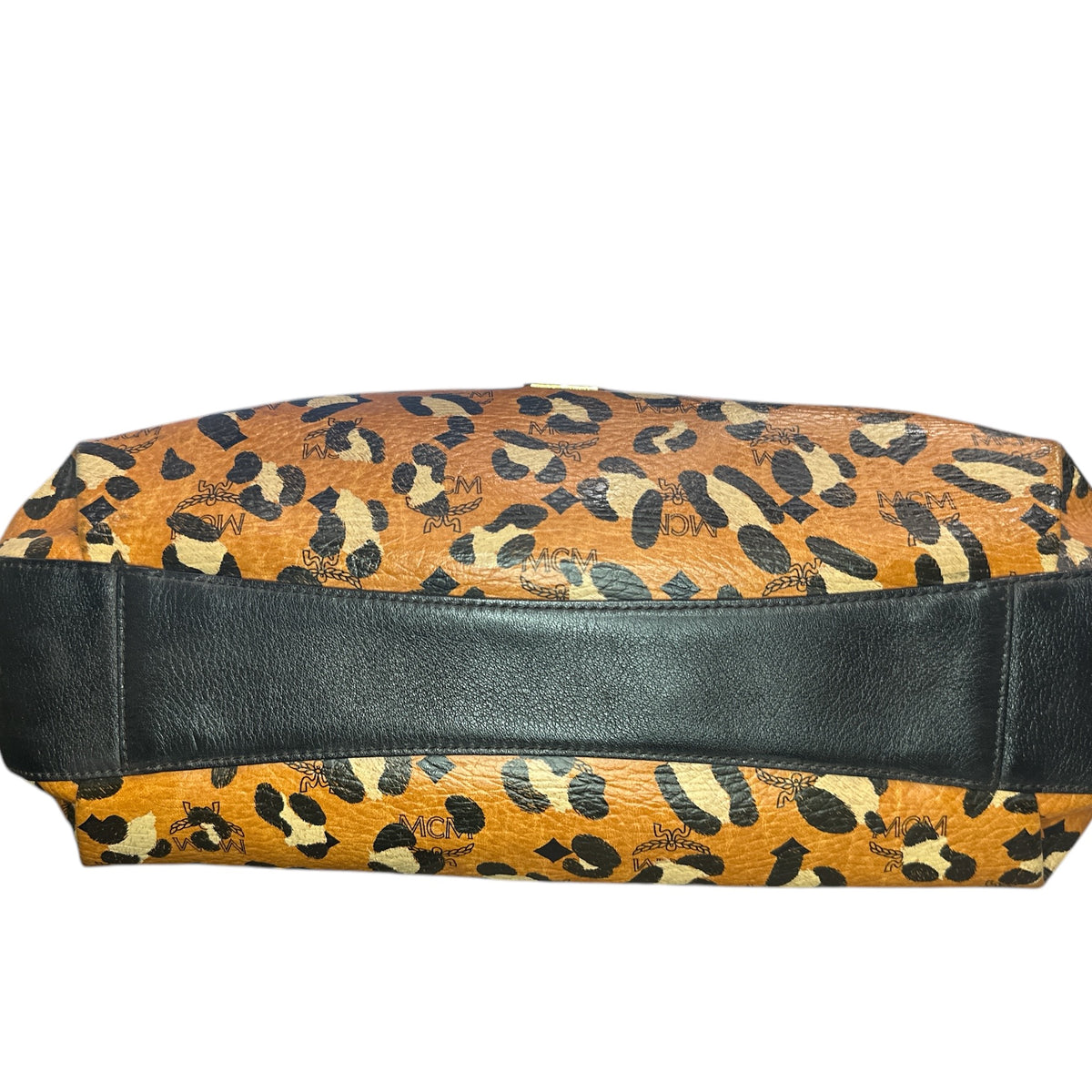 MCM Visetos Leopard Print Leather Satchel - Clairely Amazing