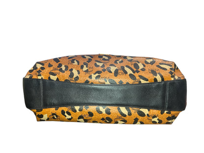 MCM Visetos Leopard Print Leather Satchel - Clairely Amazing
