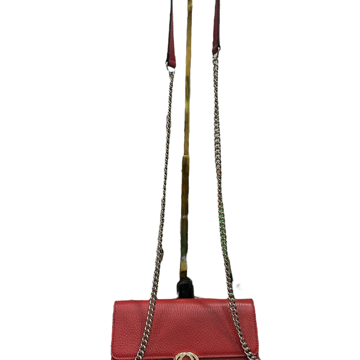 Gucci Red Leather Interlocking GG Crossbody - Clairely Amazing