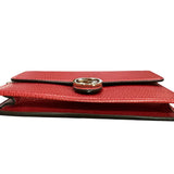 Gucci Red Leather Interlocking GG Crossbody - Clairely Amazing