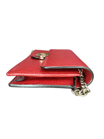 Gucci Red Leather Interlocking GG Crossbody - Clairely Amazing