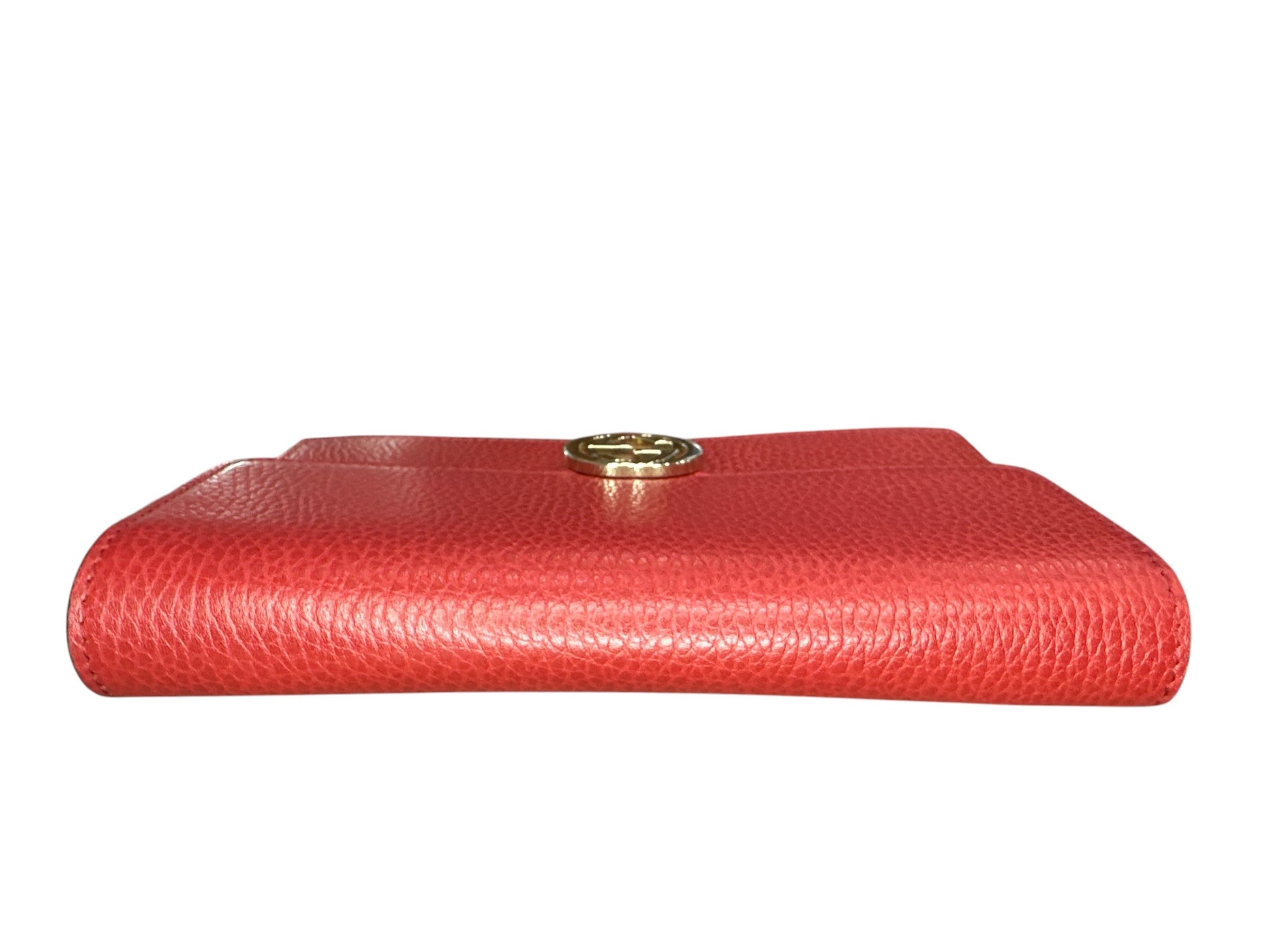 Gucci Red Leather Interlocking GG Crossbody - Clairely Amazing