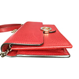 Gucci Red Leather Interlocking GG Crossbody - Clairely Amazing