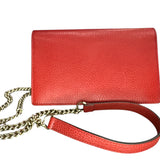 Gucci Red Leather Interlocking GG Crossbody - Clairely Amazing