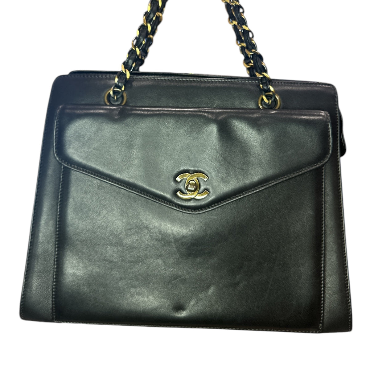 Chanel  Caviar CC Shopper Tote Black - Clairely Amazing