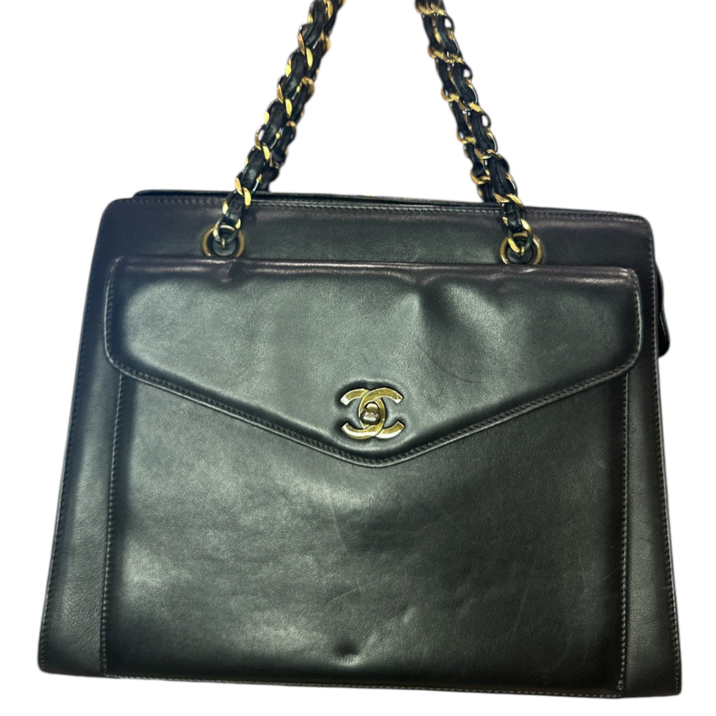 Chanel  Caviar CC Shopper Tote Black - Clairely Amazing