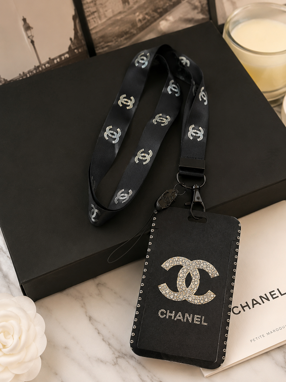 Luxury Fashion-Inspired Lanyard with ID Badge Holder