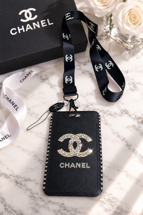 Luxury Fashion-Inspired Lanyard with ID Badge Holder