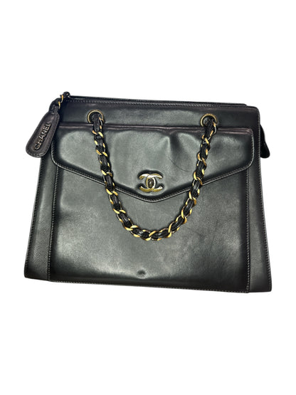 Chanel  Caviar CC Shopper Tote Black - Clairely Amazing