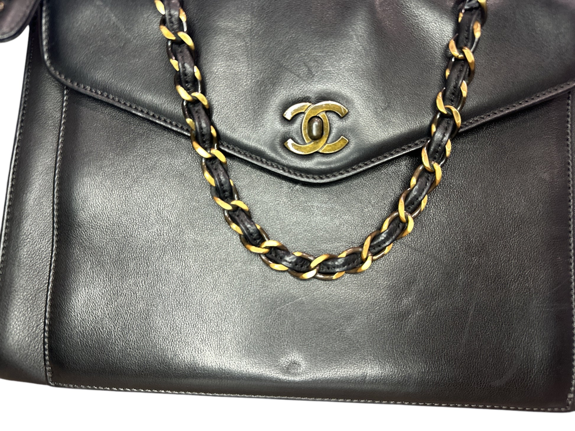 Chanel  Caviar CC Shopper Tote Black - Clairely Amazing