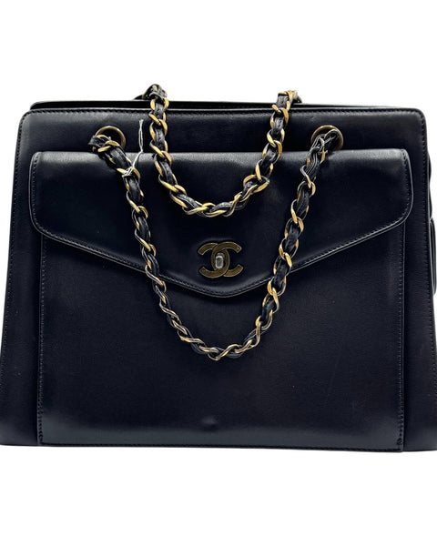 Chanel  Caviar CC Shopper Tote Black - Clairely Amazing